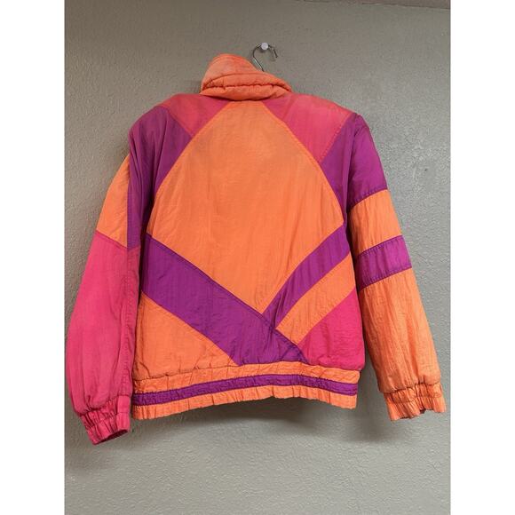 Vintage East West Ski Jacket Medium Panda Group Bright Neon Color Block Snow - Picture 11 of 14
